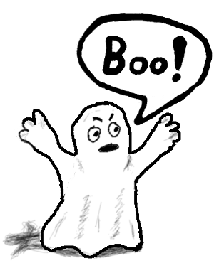 Ghost says, "Boo!"